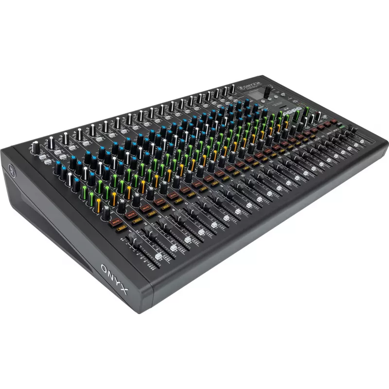 Misturadora analógica Mackie Onyx24 de 24 canais com interface USB