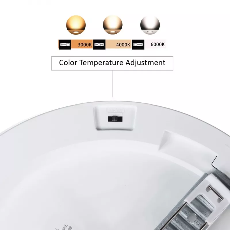 Painel de teto LED MACLEAN 7in1 de encastrar Ultra Slim 30W 3 cores (WW, NW, CW) Led4U LD142 com sensor de micro-ondas e fonte de alimentação incorporada
