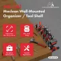Organizador de ferramentas de parede MACLEAN MC-141 com 20 recipientes e 11 ganchos, preto/vermelho, 800x400x195 mm
