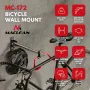MACLEAN MC-172 Suporte de bicicleta horizontal para parede, aço, 30 kg de carga, ângulo ajustável, dobrável, preto