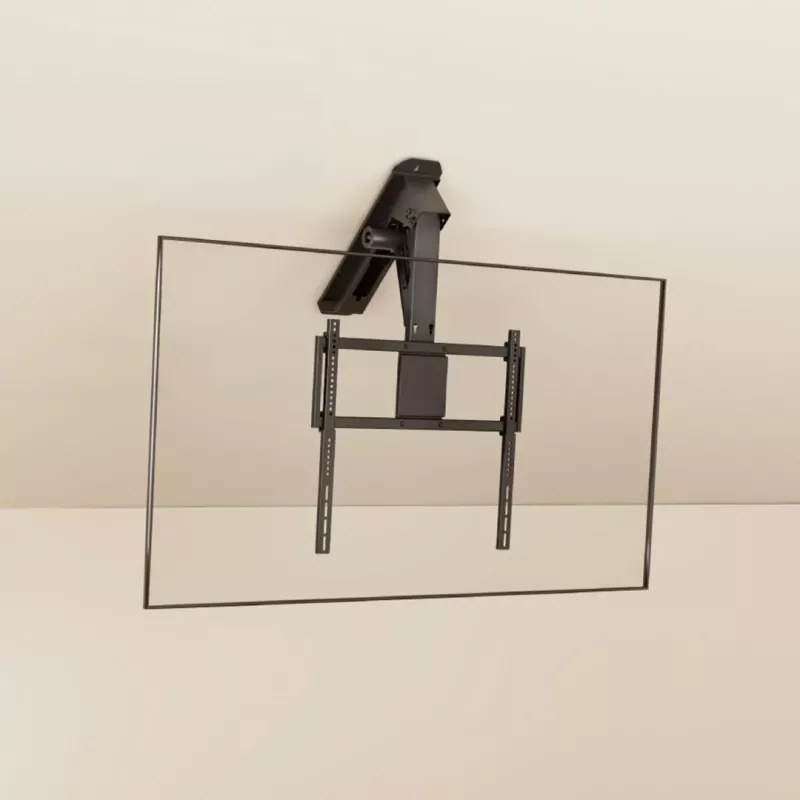 Maclean MC-176 T Suporte de teto elétrico para televisor com controlo inteligente Tuya, VESA 200x200 a 800x400, para televisores de 43-86 polegadas, carga de 55 kg, preto