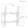 Suporte de parede inclinável para TV MACLEAN MC-187 para ecrãs 32-75 polegadas, VESA até 400x400, 45 kg, preto