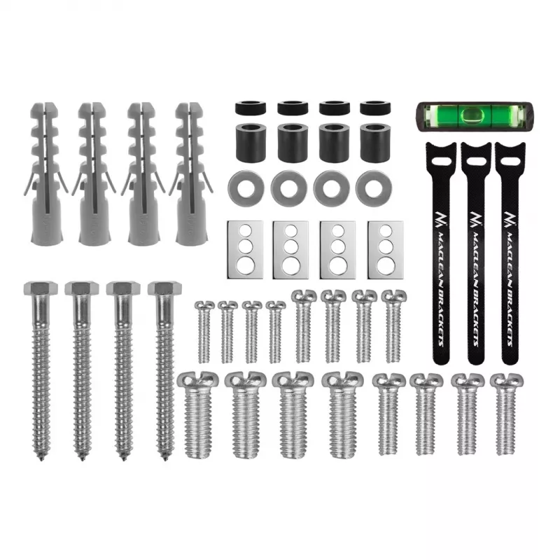 Suporte de parede para TV MACLEAN MC-188, VESA máx. 600x400, 37-86 polegadas, até 45 kg, preto, inclinação 0°–8°