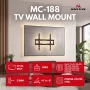 Suporte de parede para TV MACLEAN MC-188, VESA máx. 600x400, 37-86 polegadas, até 45 kg, preto, inclinação 0°–8°