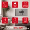 MACLEAN MC-189 Suporte de parede para TV inclinável para ecrãs de 13-43 polegadas, VESA 200x200, 45 kg, preto
