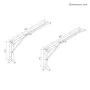 Maclean MC-195 suportes dobráveis para prateleiras de parede, 300-600 mm, máx. 50 kg, 2 un.
