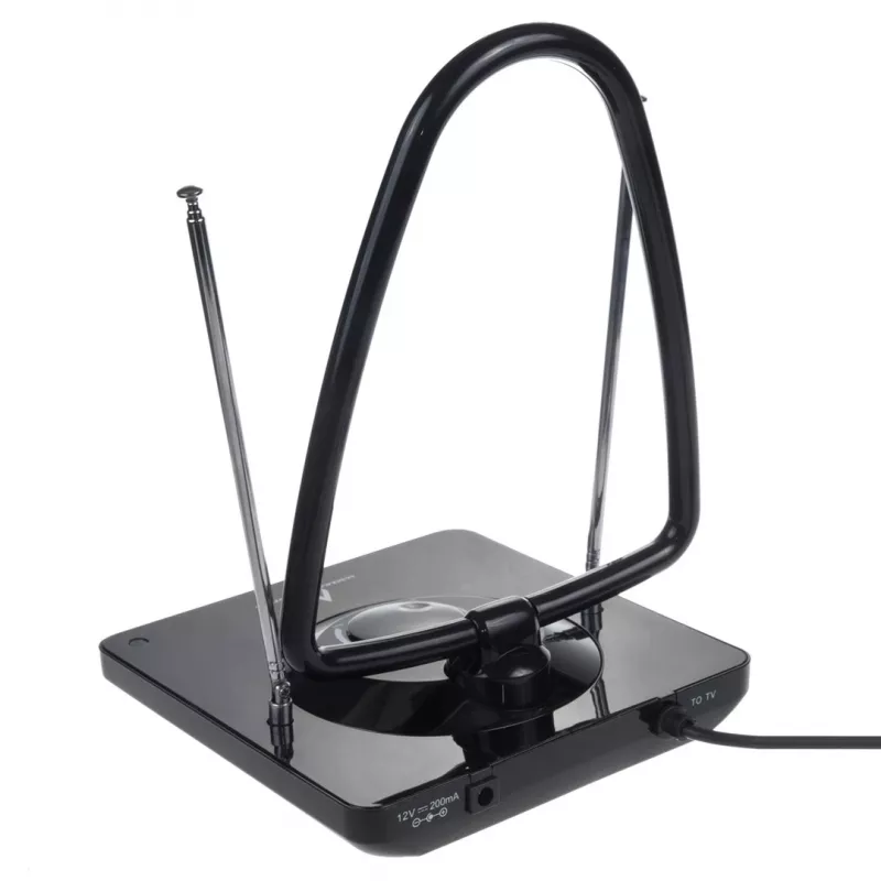 Maclean MCTV-963 Antena interior de alto ganho de baixo ruído Digital Analógica Freeview FM DVB Strong 45dB DVB-T/T2 H.265 HEVC