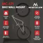 Suporte de parede para bicicleta Maclean, carga máx. 35 kg, ângulo de inclinação ajustável, aço, MC-171