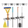 Maclean Suporte de parede para ferramentas de jardim e esfregonas, aço, com ganchos, carga máx. 20 kg, largura 49 cm, MC-184