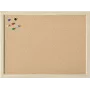 Magnetoplan Quadro de cortiça com moldura de madeira 1000 x 600 mm, cortiça natural prensada, autorregenerador, montagem na parede, para afixar notas, memorandos e fotografias (121924)