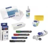 Conjunto de acessórios para quadro branco MAGNETOPLAN HOLTZ 12299 - Multicolor (Preto, Azul, Verde, Vermelho) com marcadores, ímanes, apagador, pano de limpeza e líquido de limpeza