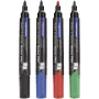 MAGNETOPLAN HOLTZ conjunto de marcadores para quadro branco e flipchart, ponta redonda, várias cores, pack de 10 (12281)