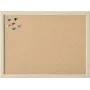MAGNETOPLAN HOLTZ Cortiça com moldura de madeira 800 x 600 mm, cortiça natural, quadro de cortiça para parede para notas, memorandos e fotos (121923)