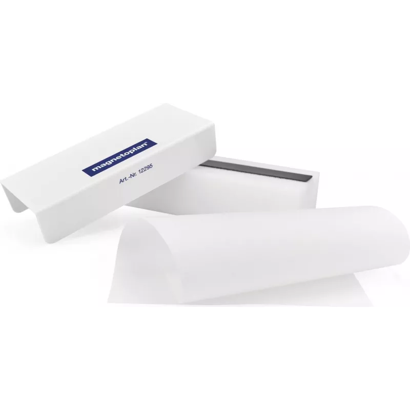 Apagador magnético para quadro branco MAGNETOPLAN HOLTZ com papel substituível, cinzento (12295)