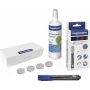 MAGNETOPLAN HOLTZ Magnetoplan 12299N Conjunto de acessórios para quadro branco – 4 marcadores de apagar a seco, 250 ml de líquido de limpeza, apagador magnético, 10 panos, preto