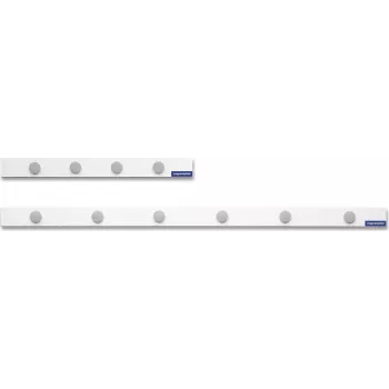 MAGNETOPLAN HOLTZ Conjunto de tiras magnéticas magnetoplan, 1000 x 50 mm, tira magnética autoadesiva branca + 6 ímanes redondos cinzentos (16271M)