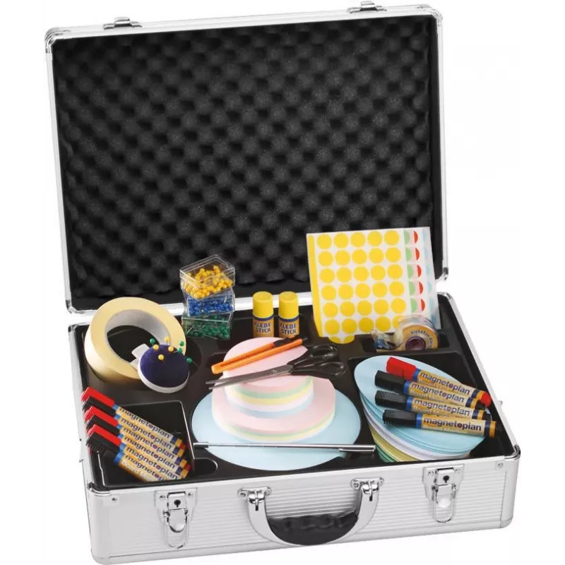 MAGNETOPLAN HOLTZ Kit de moderação Compact, preenchido com mais de 1.800 peças, caixa de alumínio robusta (1111511)