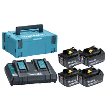 Makita 197970-3 Conjunto de bateria e carregador de iões de lítio 18V LXT (5,0Ah, BL1850B, DC18RC)