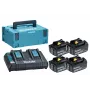 Makita 197970-3 Conjunto de bateria e carregador de iões de lítio 18V LXT (5,0Ah, BL1850B, DC18RC)