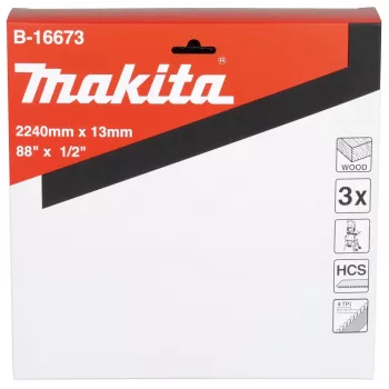 Makita B-16673 Lâmina de serra de fita 4 TPI 2240 mm 3 unidades