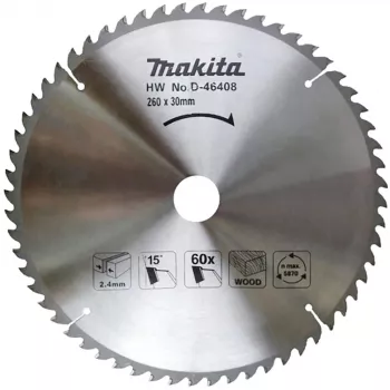 Makita D-46408 Disco de serra 190mm 40 dentes TCT ATB corte fino Makforce