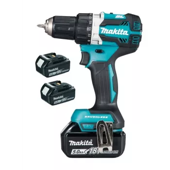 Aparafusadora sem escovas Makita DDF484RT3J 18V com 3 baterias de 5,0Ah, 54 Nm