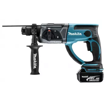 Martelo combinado com bateria Makita DHR202RTJ 18V LXT – SDS-Plus, conjunto com 2x5.0Ah, carregador e mala Makpac