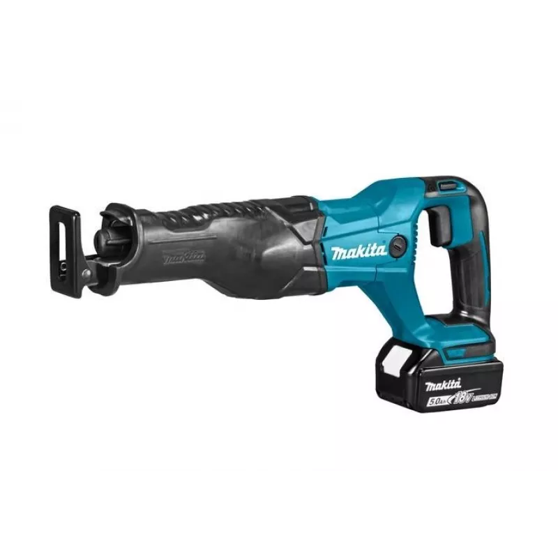Serra sabre sem fio Makita DJR186RTE 18V LXT com 2 baterias de 5,0Ah, carregador rápido e mala Makpac