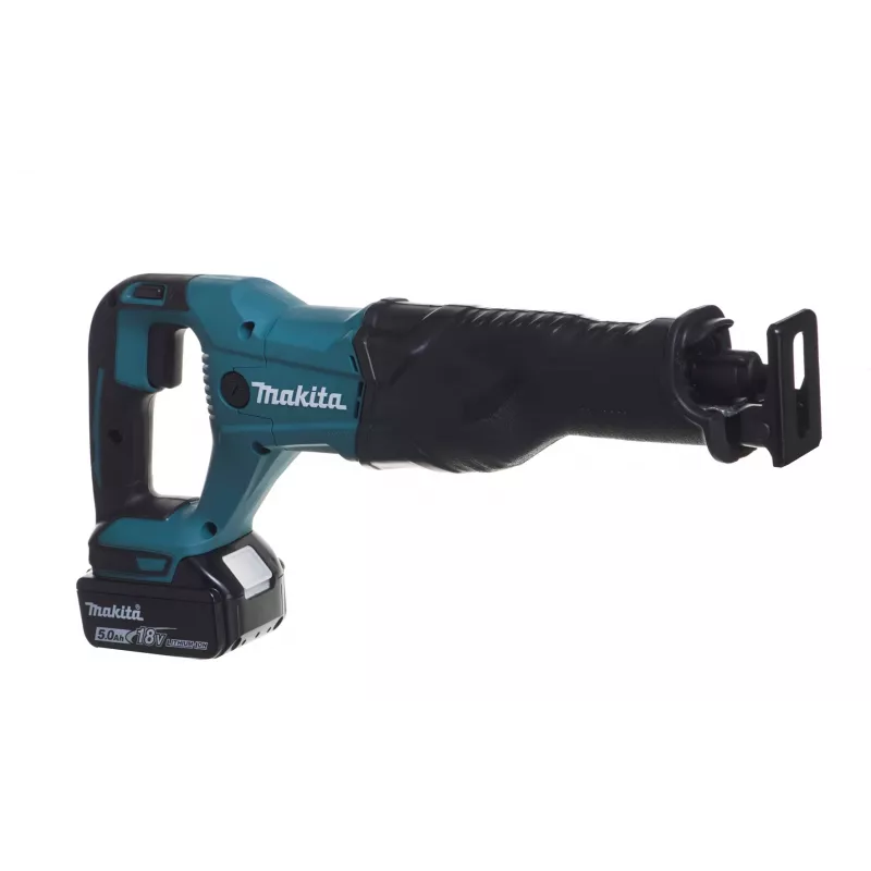 Serra sabre sem fio Makita DJR186RTE 18V LXT com 2 baterias de 5,0Ah, carregador rápido e mala Makpac