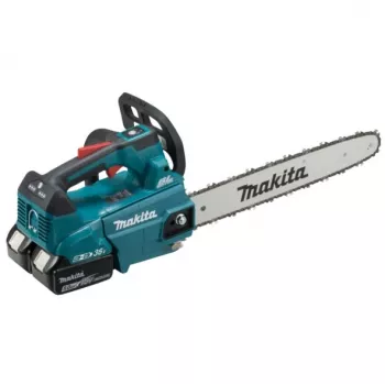 Makita DUC406PT2B 36V Motosserra de Topo com Bateria 40 cm (16 polegadas) com 2x baterias 5,0 Ah e carregador duplo
