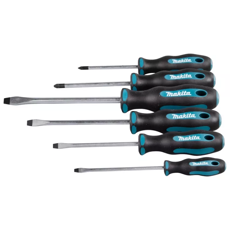 Makita E-10512 conjunto de chaves de fendas, 6 peças (fenda/Pozidriv)