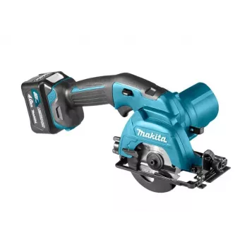 Serra circular manual sem fio Makita HS301DSME 12V Max CXT 85mm com 2 baterias de 4,0Ah, carregador e mala Makpac