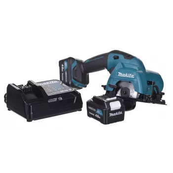 Serra circular manual sem fio Makita HS301DSME 12V Max CXT 85mm com 2 baterias de 4,0Ah, carregador e mala Makpac