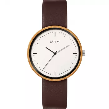 MAM MAM650 Relógio unissexo 39 mm Ébano Madeira e Aço Inoxidável