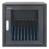 Manhattan armário de carregamento de portáteis 10 compartimentos de secretária com adaptador AC (UE) – carrinho de aço com fecho para portáteis até 16 polegadas, iPads, MacBooks, Chromebooks