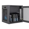 Manhattan armário de carregamento de portáteis 10 compartimentos de secretária com adaptador AC (UE) – carrinho de aço com fecho para portáteis até 16 polegadas, iPads, MacBooks, Chromebooks