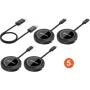 Conjunto de apresentação HDMI sem fios MANHATTAN 1080p com 4 módulos transmissores USB-C, Preto