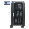Carrinho de carregamento para portáteis Manhattan 30 compartimentos via adaptador AC (EU) - armário de aço com fecho, 220-240V, 2300W, ficha CEE 7/7, cabo de 3m, 4 rodas