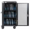 Carrinho de carregamento para portáteis Manhattan 30 compartimentos via adaptador AC (EU) - armário de aço com fecho, 220-240V, 2300W, ficha CEE 7/7, cabo de 3m, 4 rodas