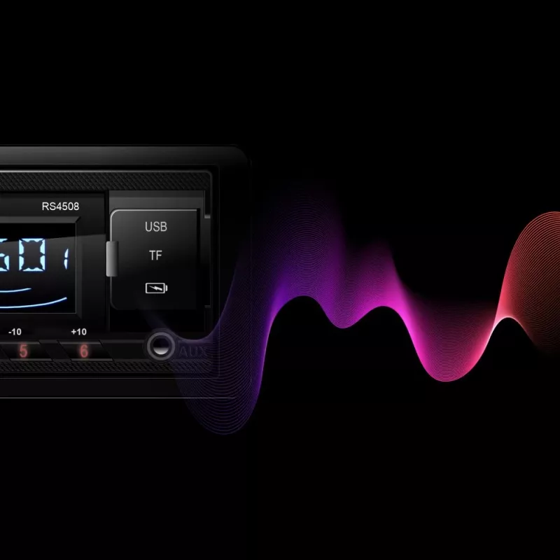Manta RS4508 Ottawa Autorrádio 1-DIN com sintonizador FM, USB, cartão SD, AUX, 4x40W, ecrã LCD branco, iluminação azul