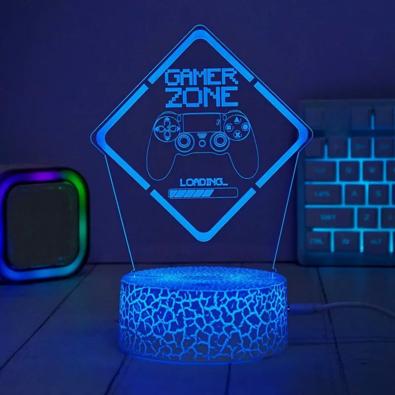 Manta SNL123RGB Lâmpada LED decoração de luz Game 3 RGB 3D