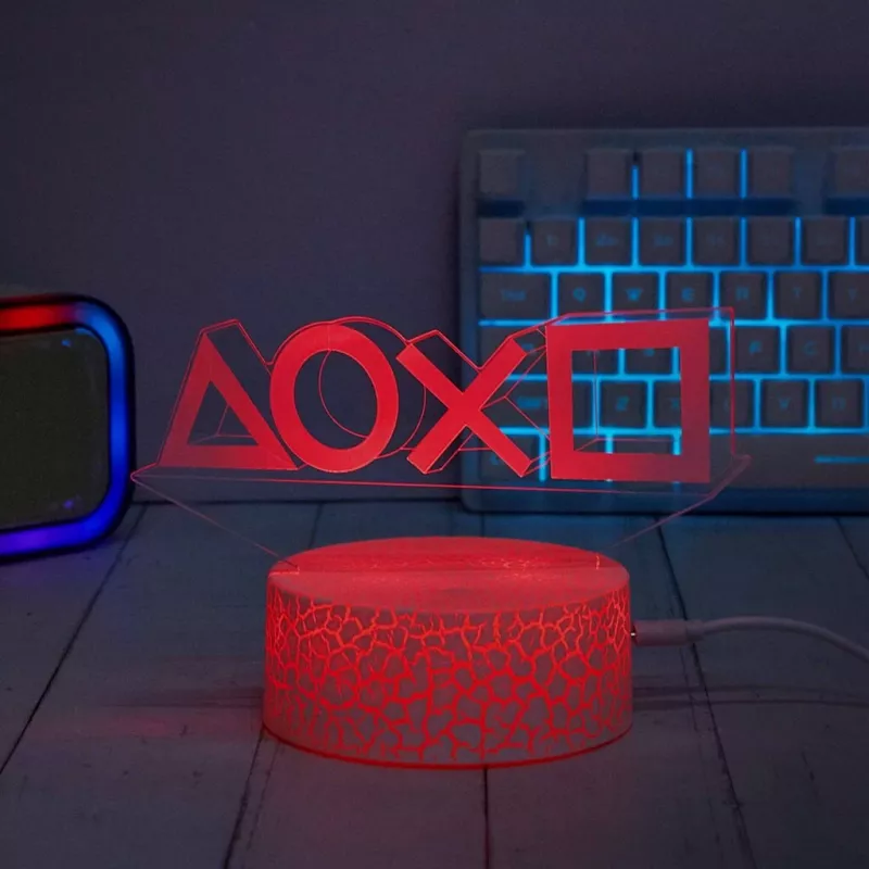Manta SNL123RGB Lâmpada LED decoração de luz Game 3 RGB 3D