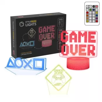 Manta SNL123RGB Lâmpada LED decoração de luz Game 3 RGB 3D