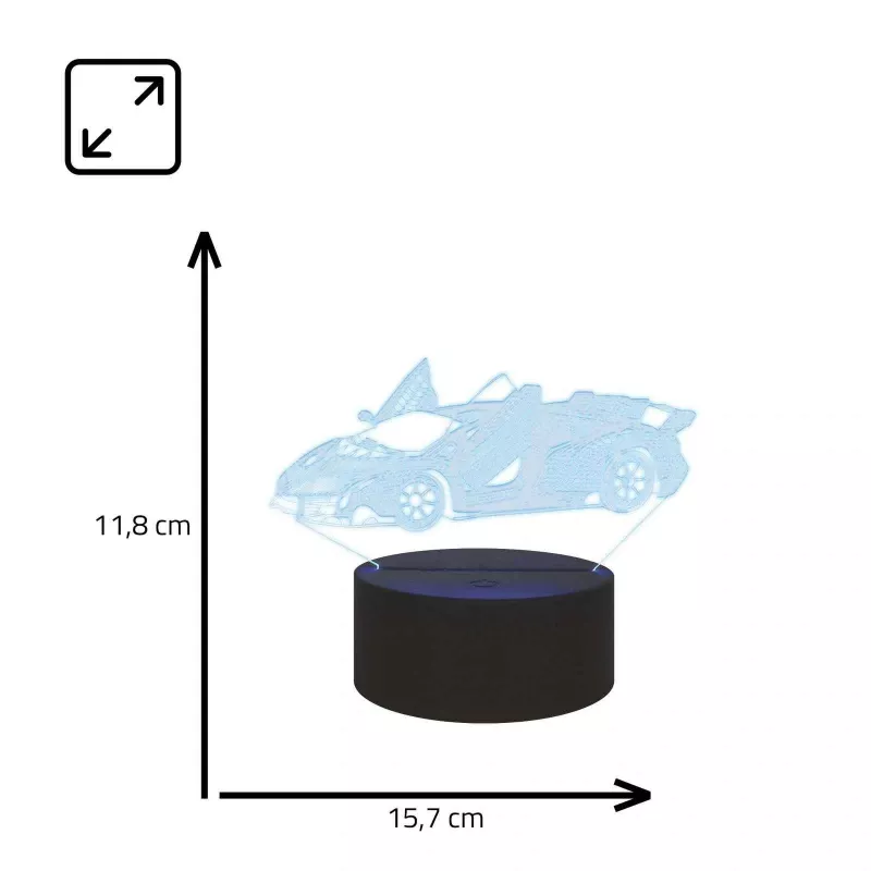 Manta SNL64RGB Lâmpada LED decoração de luz automóvel 3D RGB