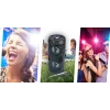 Manta SPK815 altifalante portátil Bluetooth para festas com karaoke, 30W RMS, LED de discoteca, rádio FM, USB/SD/AUX