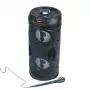 Manta SPK815 altifalante portátil Bluetooth para festas com karaoke, 30W RMS, LED de discoteca, rádio FM, USB/SD/AUX