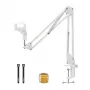 MAONO BA20 Braço Articulado Branco para Microfone – Grampo de Mesa, Aço, Rotação 360°