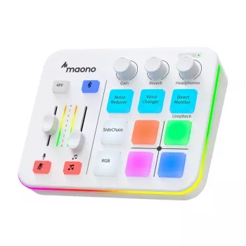 Interface de áudio Maono G1 Neo USB-C placa de som - branco