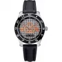MARC ECKO E09502M1 Relógio de quartzo analógico unissexo 39mm Caixa de aço inoxidável Bracelete de silicone preta