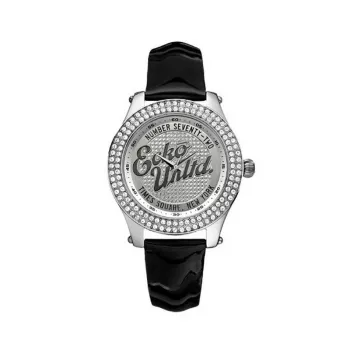 Relógio MARC ECKO E10038M1 unissexo quartzo analógico 39mm caixa de aço inoxidável bracelete de silicone preta